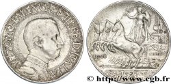 ITALY 2 Lire Victor Emmanuel III / quadrige 1er type 1908 Rome - R VF 