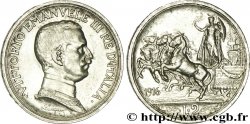 ITALIE 2 Lire Victor Emmanuel III / quadrige 1916 Rome - R