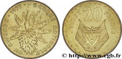 RWANDA 20 Francs emblème / bananier 1977 