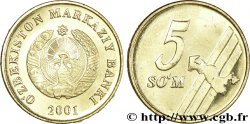 OUZBEKISTAN 5 Som emblème national 2001 