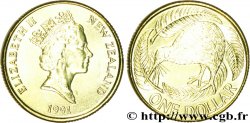NEW ZEALAND 1 Dollar Elisabeth II / kiwi 1991 British Royal Mint