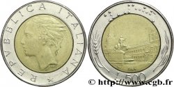 ITALY 500 Lire tête de femme représentant la République / Place et Palais du Quirinal à Rome 1984 Rome - R AU 