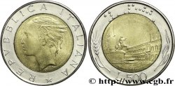 ITALIE 500 Lire tête de femme représentant la République / Place et Palais du Quirinal à Rome 1985 Rome - R SUP 