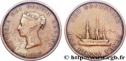 CANADA 1 Penny Nouveau Brunswick Victoria 1843 