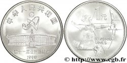 CHINA 1 Yuan 11e jeux asiatiques, Bejiing 1990 : stade / archer 1990 