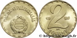 HUNGARY 2 Forint emblème de la République Populaire de Hongrie 1989 Budapest