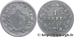 SUISSE - CANTON DE LUCERNE 1 Rappen - Canton de Lucerne 1846  TTB 