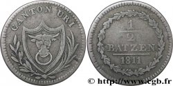 SWITZERLAND - cantons coinage 1/2 Batzen - Canton de Uri 1811 