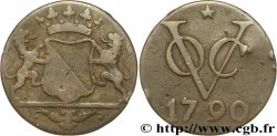INDES NEERLANDAISES 1 Duit armes d’Utrecht / monogramme de la Verenigde Oost-Indische Compagnie (VOC) 1790  TB 