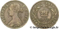 CANADA 1 Cent Terre-Neuve Victoria / couronne 1873 