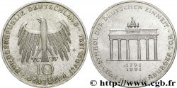 ALLEMAGNE 10 Mark aigle héraldique / porte de Brandebourg 1991 Berlin SUP 