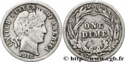 UNITED STATES OF AMERICA 1 Dime Barber 1916 Philadelphie XF 