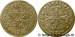 SWITZERLAND - CANTON OF NEUCHATEL 1/2 Batzen Principauté de Neuchâtel 1791  XF 