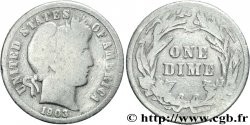 ÉTATS-UNIS D&nbsp;AMÉRIQUE 1 Dime Barber 1903 Philadelphie B 