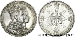 GERMANIA - PRUSSIA 1 Thaler couronnement de Guillaume Ier et Augusta, roi et reine de Prusse / aigle héraldique 1861 Berlin