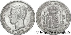 SPAIN 5 Pesetas Amédée Ier 1871 