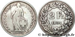 SUISSE 2 Francs Helvetia 1894 Berne - B