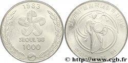 CORÉE DU SUD 1000 Won XXIV olympiade Séoul 1988 : joueur de tambour traditionnel / logo 1983  SUP 
