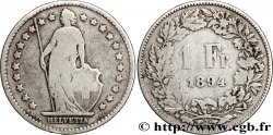 SWITZERLAND 1 Franc Helvetia 1894 Paris - A
