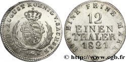 ALLEMAGNE - SAXE 1/12 Thaler Royaume de Saxe ( Frédéric-Auguste) blason 1821 