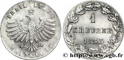 GERMANY - FREE CITY OF FRANKFURT 1 Kreuzer Ville libre de Francfort :  aigle 1853 Francfort AU 