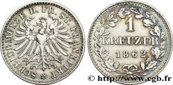 ALLEMAGNE - VILLE LIBRE DE FRANCFORT 1 Kreuzer Ville libre de Francfort :  aigle 1862 Francfort