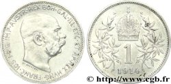 AUSTRIA 1 Corona François-Joseph Ier  1914  EBC 