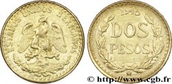 MEXIQUE 2 Pesos or Aigle du Mexique 1945 Mexico SUP 
