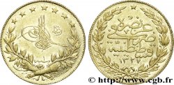 TURQUIE 100 Kurush en or Sultan Mohammed V Resat AH 1327, An 1 1909 Constantinople SUP 
