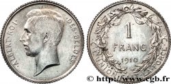 BELGIUM 1 Franc Albert Ier légende française 1910 