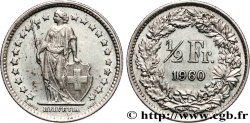 SUISSE 1/2 Franc Helvetia 1960 Berne SUP 