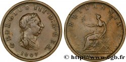 VEREINIGTEN KÖNIGREICH 1/2 Penny Georges III tête laurée 1807 