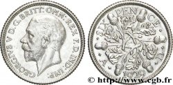 REGNO UNITO 6 Pence Georges V / 6 rameaux de chêne 1929 