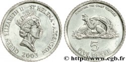 ST HELENA & ASCENSION 5 Pence Elisabeth II / Jonathan la tortue géante 2003 