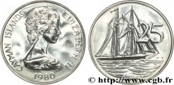 ISOLE CAYMAN 25 Cents Elisabeth II / voilier 1980 