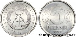 ALLEMAGNE RÉPUBLIQUE DÉMOCRATIQUE 5 Pfennig emblème de la RDA 1990 Berlin