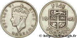 FIDJI 1 Florin Georges  VI / emblème 1943 San Francisco - S TTB 