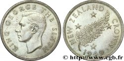NEW ZEALAND 1 Crown Georges VI / fougère arborescente de Nouvelle Zélande (Cyathea dealbat) 1949  AU 
