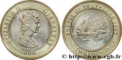 GIBRALTAR 2 Pounds (2 Livres) Élisabeth II / bataille navale de Trafalgar en 1805 2006 