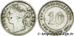 MALAISIE - ÉTABLISSEMENTS DES DÉTROITS 10 Cents Straits Settlements Victoria 1884  TTB 