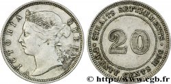 MALAISIE - ÉTABLISSEMENTS DES DÉTROITS 20 Cents Straits Settlements Victoria 1896  SUP 