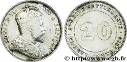 MALAYSIA - STRAITS SETTLEMENTS 20 Cents Straits Settlements Edouard VII 1910 Bombay