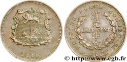 MALAISIE 1/2 Cent British North Borneo Company 1886 Heaton TTB 
