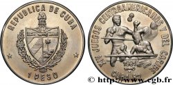 CUBA 1 Peso armes / XIVe jeux Centramérique et Caraïbe : boxeurs 1981 