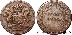 BRITISH TOKENS 1 Penny Cornouaille, Cornish Mines licorne encadrant un écu couronné 1812 