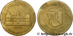 ROYAUME-UNI (TOKENS) 1 Penny Birmingham (Warwickshire) : Birmingham Workhouse / écu de la ville 1812  B 
