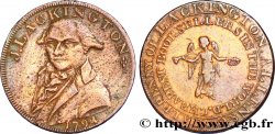 ROYAUME-UNI (TOKENS) 1/2 Penny Londres (Middlesex) J. Lackington / trompette de la renommée, “le moins cher des libraires au Monde”, “Payable at the temple of the muses” sur la tranche 1794 