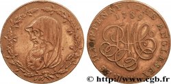 ROYAUME-UNI (TOKENS) 1/2 Penny Anglesey (Pays de Galles) druide / PM C° (Parys Mine Company), “on demand in London Liverpool or Anglesey” sur la tranche 1789  TTB+ 