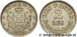RUMANIA 2 Lei 1924 Poissy EBC 