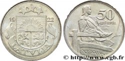 LATVIA 50 Santimu 1922 Huguenin, Le Locle, Suisse AU 